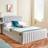 Home Treats Double Velvet Ottoman Bed with Mattress
