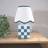 ValueLights Evie Ceramic Cube Sage Green Trim LED 34.5 x 14 x 14 cm Table Lamp