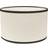 ValueLights Small Eva Natural Linen Fabric with Black Trim Shade ∅ 25cm