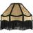Happy Homewares Gold Shimmer Victorian Lamp with Floral Decoration Shade