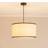ValueLights Large Eva Natural Linen Drum Lamp 25 x 45 x 45 cm Shade ∅ 45cm