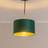 ValueLights Reni Small Green Velvet with Ceiling Lamp Shade
