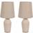 ValueLights Arlo Pair of Ceramic Lamps 36.5 x 18 x 18 cm Table Lamp