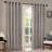 Yard Grey Striped Cotton Eyelet Curtains 229 x 229 cm