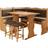 Mini Kitchen Beige/Brown Bordsgrupp 87x105cm 4st