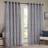 Yard Blue Striped Cotton Eyelet Curtains 168 x 168 cm