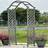 Gr8 Garden Wooden Arch Pergola Feature Trellis Rose Climbing Plant Grey Frame