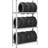 vidaXL Däckhylla 3 Lager Silver Stål 110 x 40 x 200 cm Hyllsystem
