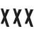 vidaXL X-Shaped Dining Legs 80 x 72-73 cm 3 pcs Table Leg