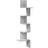vidaXL Corner Concrete Grey 32 x 32 x 127 cm Wall Shelf