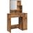 vidaXL Old Wood with Mirror Dressing Table