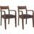 vidaXL 4102508 Brown/Black Köksstol 80.5cm 2st