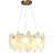 WACEH Round Modern Crystal Luxury Gold Pendellampa ∅ 100cm