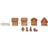 Star Trading Gingerbread House Brown Julepynt 8cm 8stk