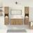 vidaXL 4 Piece Bathroom Furniture Set