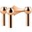 Stoff Nagel Rosé Gold Ljusstake 6.5cm