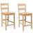 vidaXL Barstole 2 Stk Naturfarvet Barstol 2stk