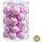 BigBuy Home Pink Plastic Baubles Set of 27 Christmas Tree Ornament