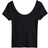 H&M Scoop-Neck Microfibre Top - Black