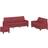 vidaXL 3201386 Wine Red Sofa 198cm 3stk