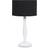 ValueLights Victoria Traditional Stem White/Black Table Lamp 45.5cm