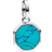 Pandora Engravable Mini Medallion Charm - Silver/Turquoise