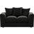 B&Q Brooklyn Black Sofa 150cm 2 Seater