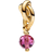 Pandora October Birthstone Eternity Circle Dangle Charm - Gold/Pink
