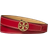 Tory Burch 1" Miller Smooth Reversible Belt - Red/Ginger Shortbread/Gold