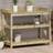 vidaXL Impregnated Wood Pine Potting Table with Shelves