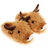 Aroma Home Highland Cow Fluffy Slippers - Brown