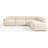 Westwing Collection Sofia Light Beige Sofa 319cm 4 personers