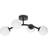 ValueLights Jas Painted Black/Opal White Ceiling Flush Light 48cm