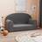 vidaXL Barnsoffa 2-Sits Antracit Mjuk Plysch
