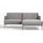 Westwing Collection Fluente Grey Sofa 195cm 2 personers