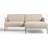 Westwing Collection Fluente Woven Fabric Beige Sofa 198cm 2 personers