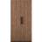 Westwing Collection Simone Walnut Wood Look/Black Garderob 100x200cm