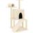 vidaXL Cat Tree with Sisal Scratching Posts 110.5cm Cream