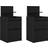 vidaXL 861358 Black Bedside Table 34x38cm 2pcs