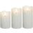 Flame Effect White LED-lys 15cm 3stk
