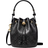 Tory Burch T Monogram Leather Mini Bucket Bag - Black