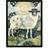 ARTERY8 Stylised Sheep Patterns Full Moon Folk Black Framed Art 23.4x32.3cm