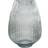 Leaf Smoke Grey Ridged Glass 30 cm Vase