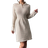 Shein RelaxiSolid Color Knit Winter PoLO Collar Minimalist Long Sleeve Short Dress