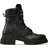 Tommy Hilfiger Leather Lace Up Biker Boots - Black