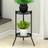 LivingAndHome Vintage 2 Tier Metal Plant Display Stand
