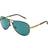 Must-Have Polarized Pilot Sunglasses Gold/Green