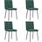 vidaXL 3315346 Dark Green Köksstol 83cm 4st