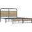vidaXL Bed Without Mattress 140x200 cm Smoked Oak