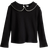 H&M Collared Jersey Top - Black (1270160003)